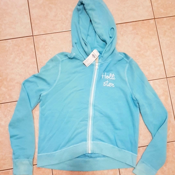 Women's Hollister Light Blue Hooded Jacket - Picture 1 of 2